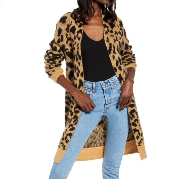 bp leopard cardigan